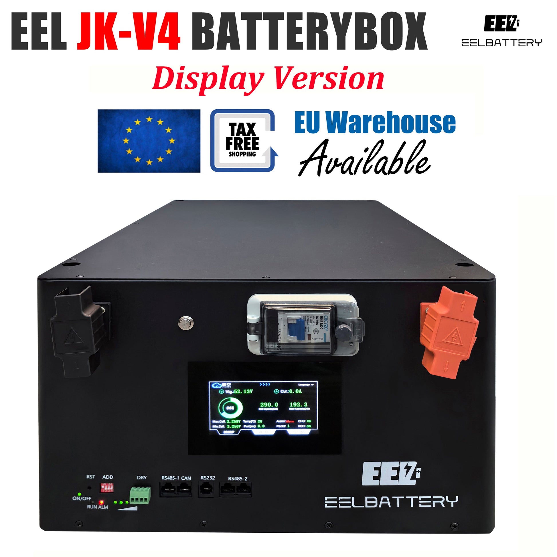 EEL 48V 16S Server Rack Battery V4 Box DIY Stackable Kits with JK V19 BMS Box Energy Storage EU Stock EEL BATTERY