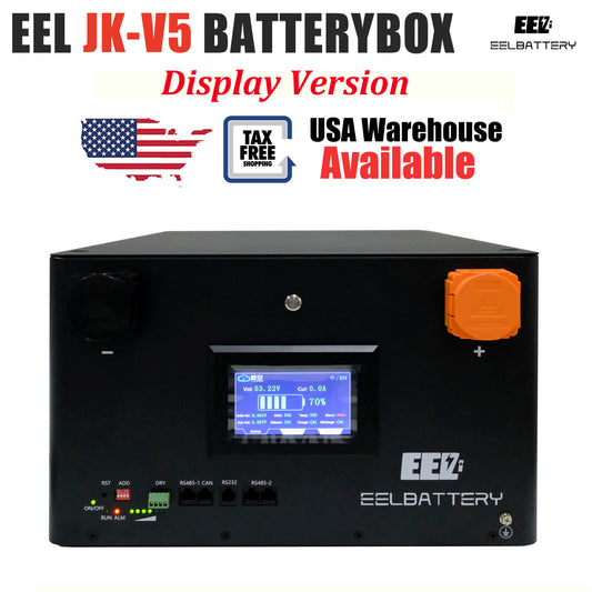 EEL 48V 16S Server Rack Battery V5-JK Box DIY Stackable Kits with JK BMS Box Energy Storage USA Stock