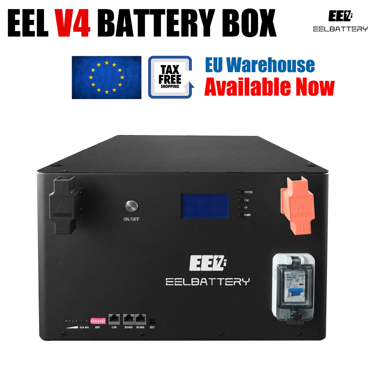 EEL 48V Battery Box V4 Kit with Bluetooth BMS 15Kwh Energy Storage Stackable Type EU Shipping - EEL BATTERY