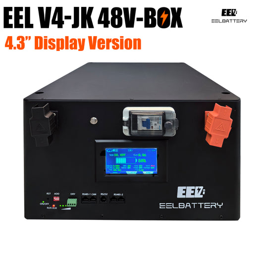 EEL 48V 16S Server Rack Battery Box DIY Kits with JK BMS Energy Storage Stackable Type