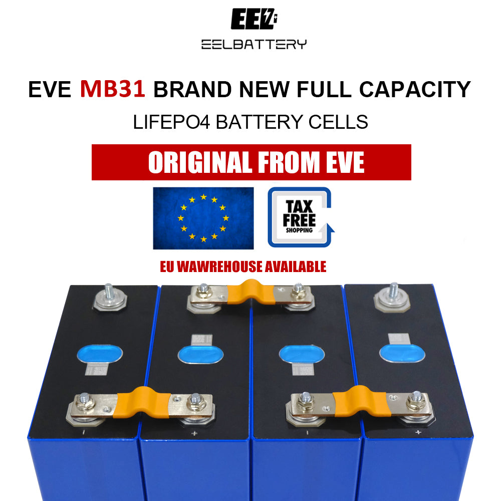 4PCS EVE 3.2V 330ah MB31 Grade A Lifepo4 Battery Cells Rechargeable for EV Solar EU Stock Pre-sale EVE