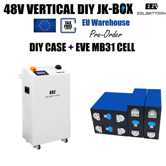 EEL 48V 16S DIY 280 Vertical DIY Battery Box Kits with V19 JK Inverter BMS and Wheels EU Stock EEL BATTERY