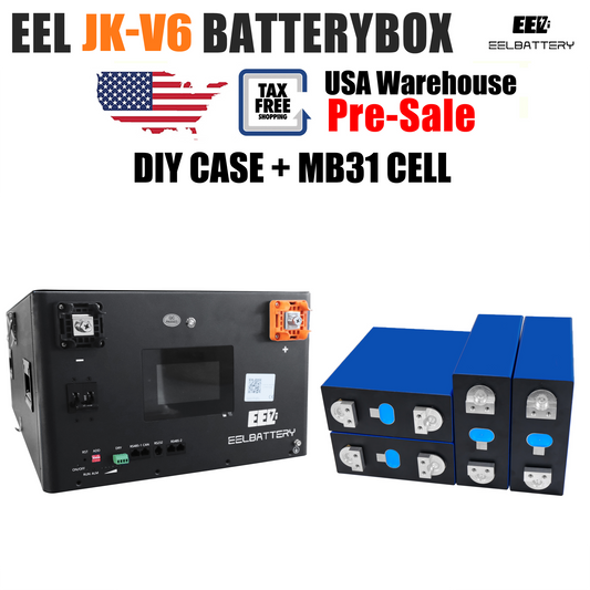 USA Stock-EEL 48V 16S V6-Pro JK Battery Stackable Box DIY Kits with 200A JK V19 BMS Energy Storage System Pre-Sale