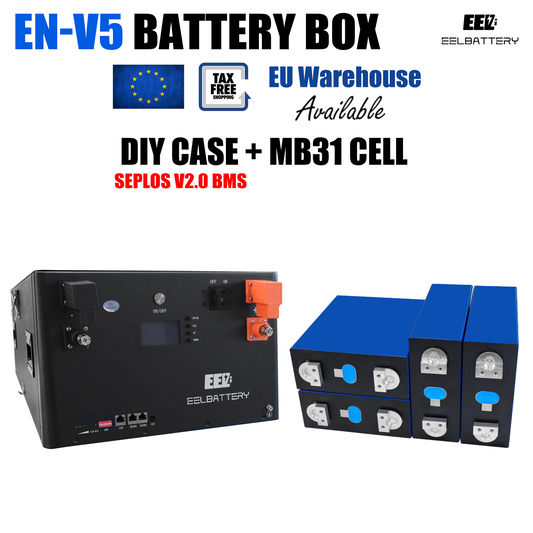 EU Stock-EEL 48V 16S EN V5 Server Rack DIY Battery Box Kits with Bluetooth Seplos V2 10E BMS Energy Storage Stackable