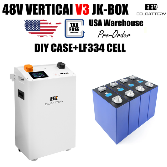 USA Stock-EEL 48V 16S DIY Vertical V19 JK Box DIY Battery Kits with JK Inverter BMS and Wheels Free Shipping& Free Tax& With Cells Pre-Sale