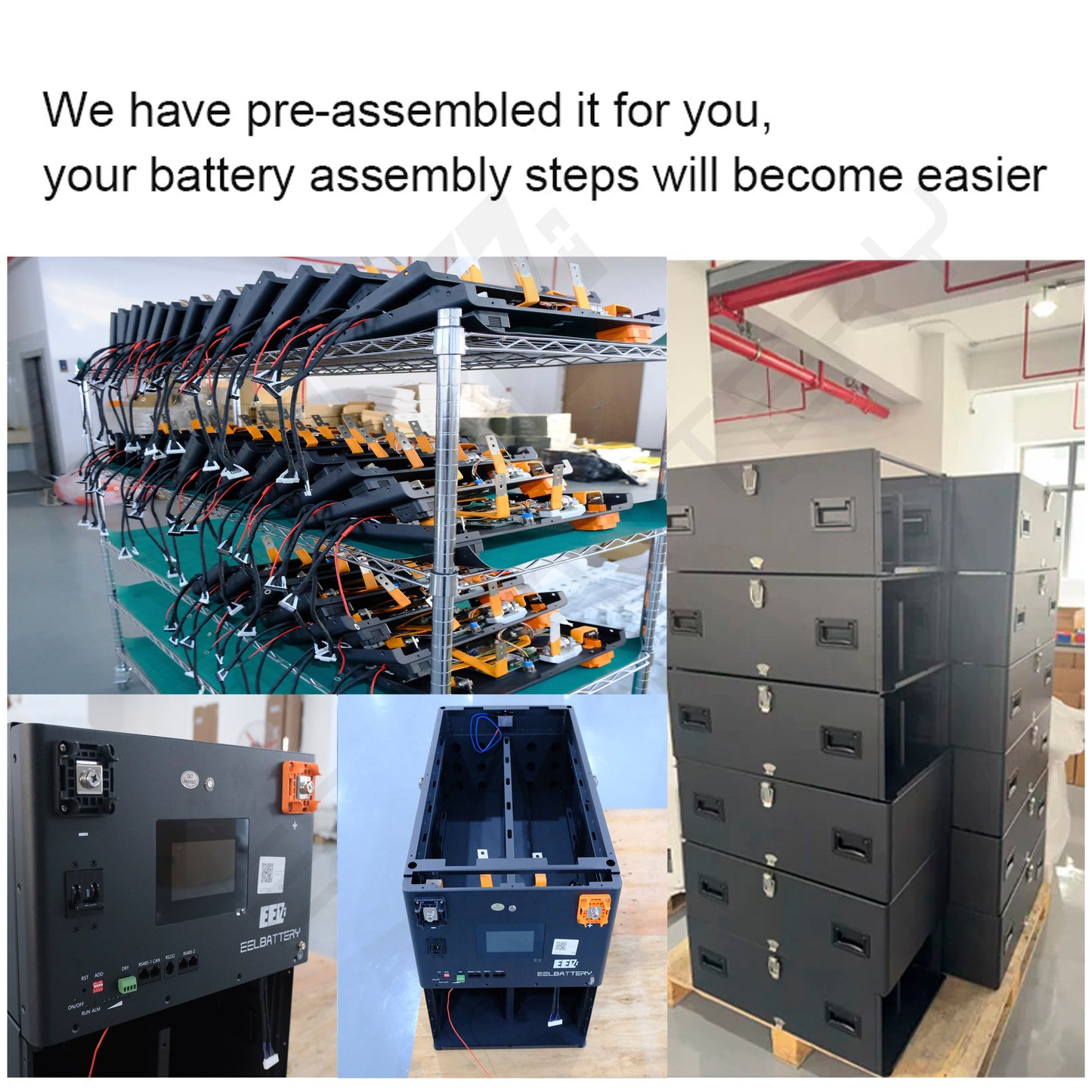 EU Stock-51.2v 17kwh EEL Server Rack Assembled LiFePO4 Battery Pack with JK BMS Home Power Solar Energy Storage System EEL BATTERY