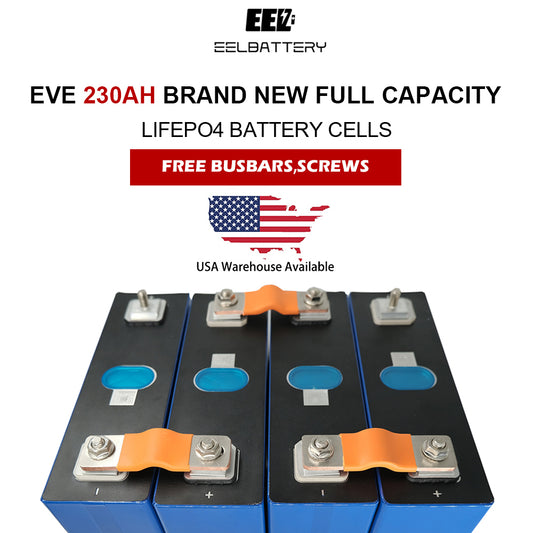 4PCS 3.2V EVE 230Ah Grade A LiFePO4 Battery Cells for DIY Solar Energy Storage USA Stock