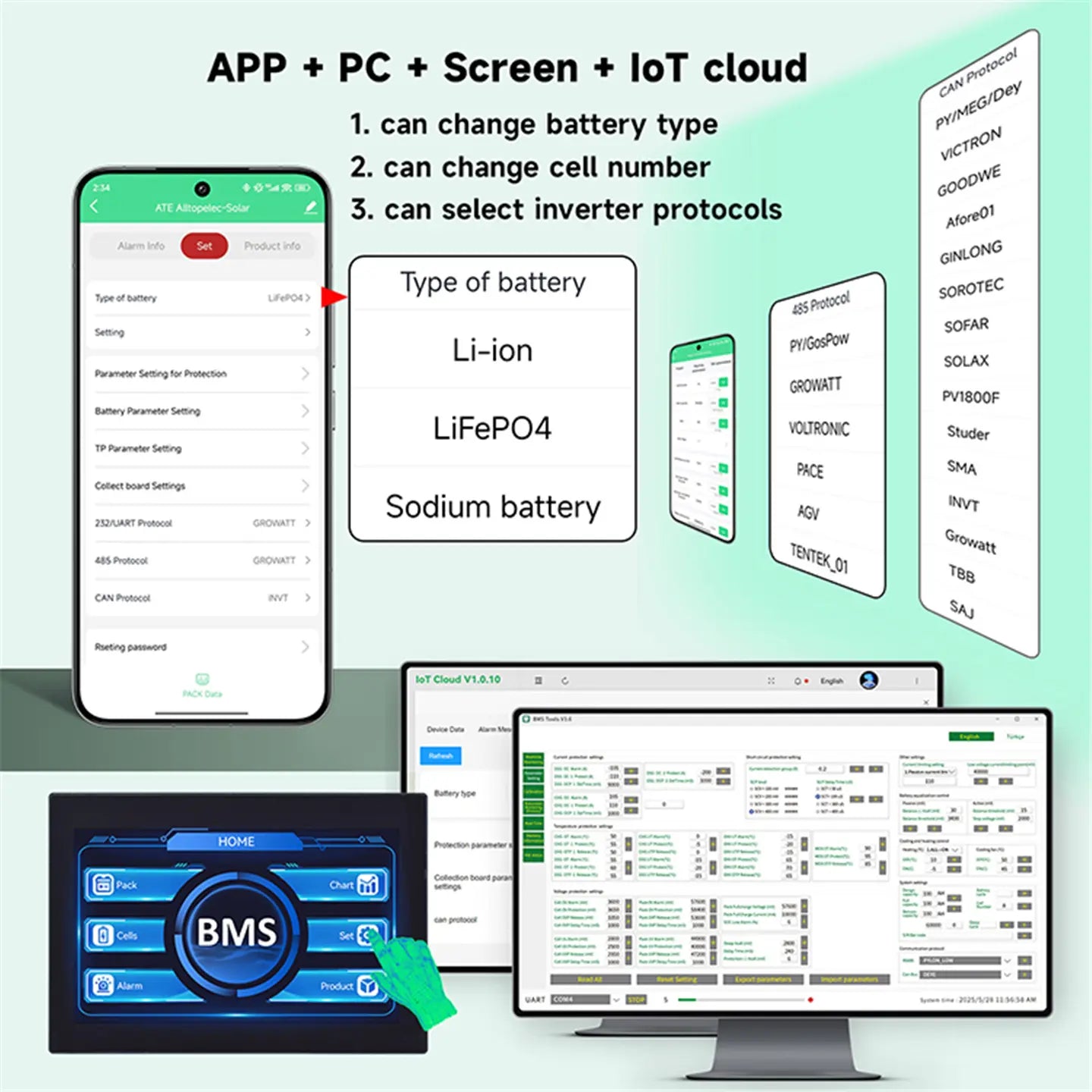 EEL 48V 16S ET Battery Stackable Box WiFi DIY Kits with 200A TDT BMS Home Energy Storage System Remote Control