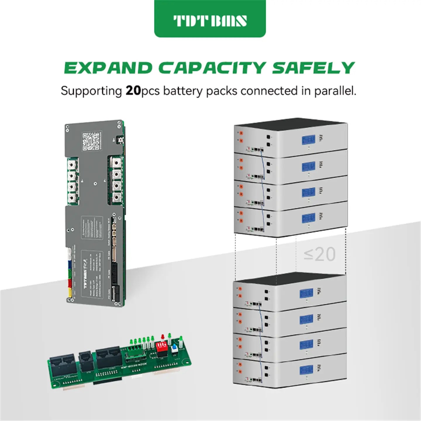 EEL 48V 16S ET Battery Stackable Box WiFi DIY Kits with 200A TDT BMS Home Energy Storage System Remote Control