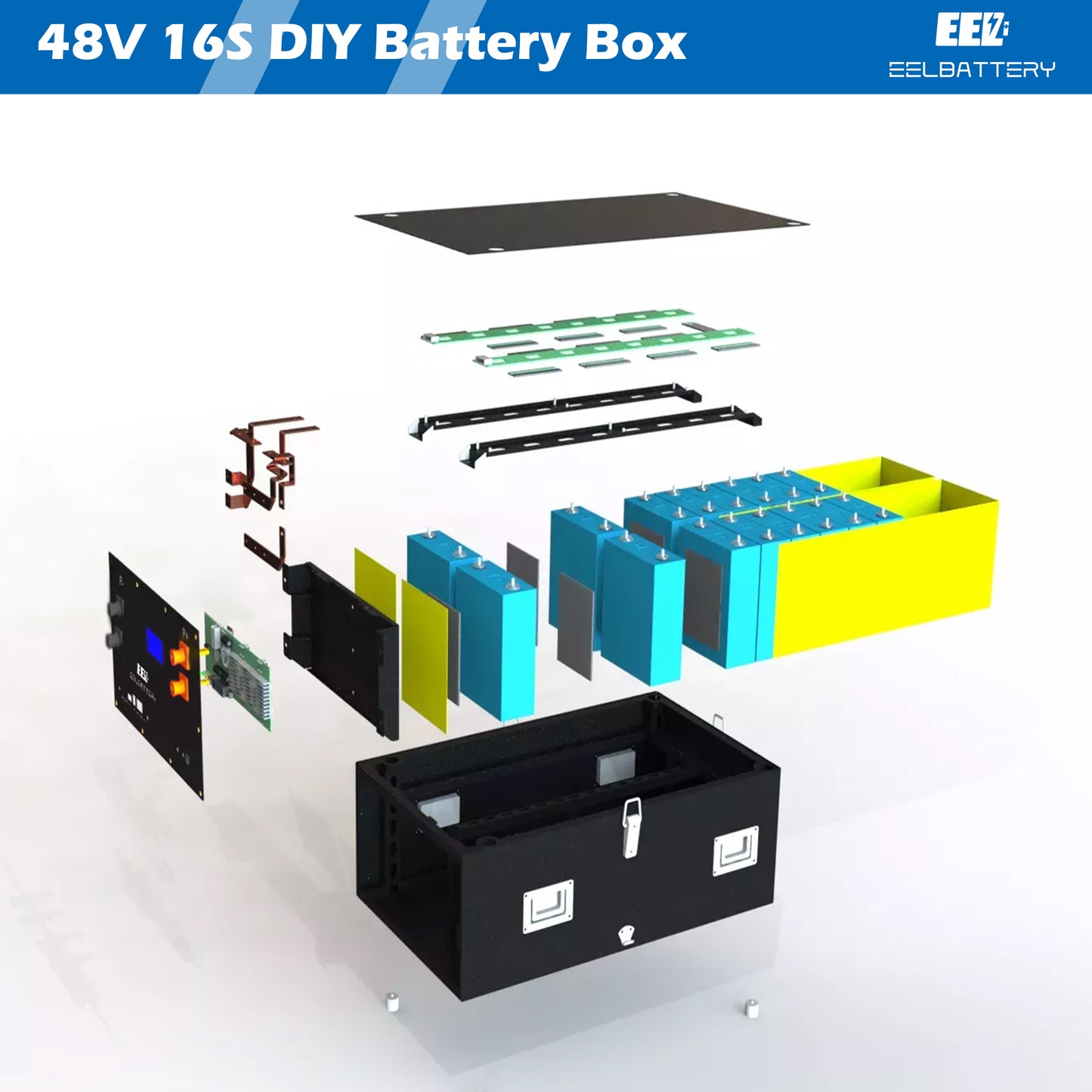 51.2v 15Kwh EEL Server Rack LiFePO4 Battery Pack Home Power Solar Energy Storage System