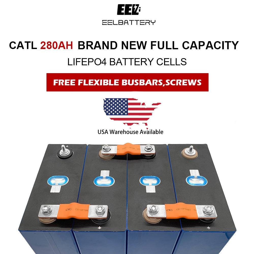 4PCS 3.2V CATL 280Ah Grade A Lifepo4 Battery Cells Rechargeable for EV Solar Energy Storage USA Stock Pre-sale CATL