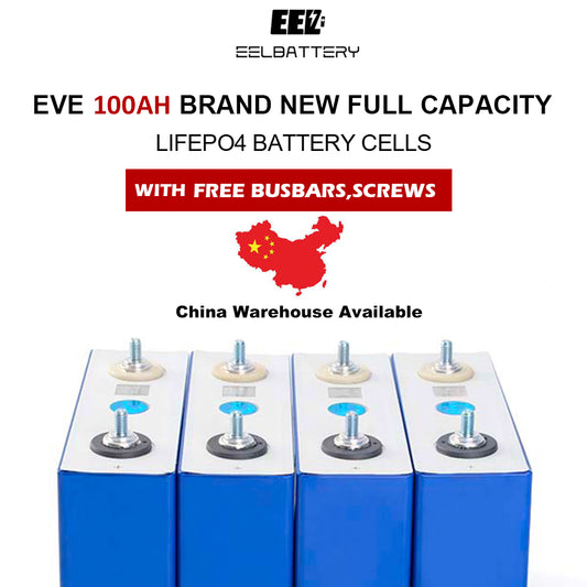 4PCS Grade A EVE 3.2v 100Ah 105Ah Grade A Genuine Lifepo4 Battery Cells China Stock EEL BATTERY