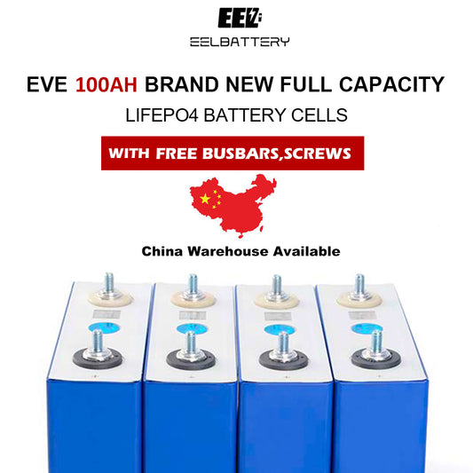 4PCS Grade A EVE 3.2v 100Ah 105Ah Grade A Genuine Lifepo4 Battery Cells China Stock