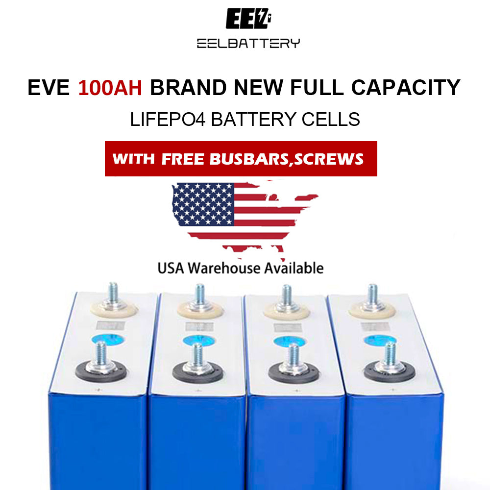 4PCS Güteklasse A, EVE 3,2 V, 100 Ah, 105 Ah, Güteklasse A, echte Lifepo4-Batteriezellen, USA-Lagerbestand