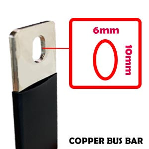 Solid Nickel-Plated Copper LFP Bus Bars 72mm for DIY Battery Packs Studs Connection