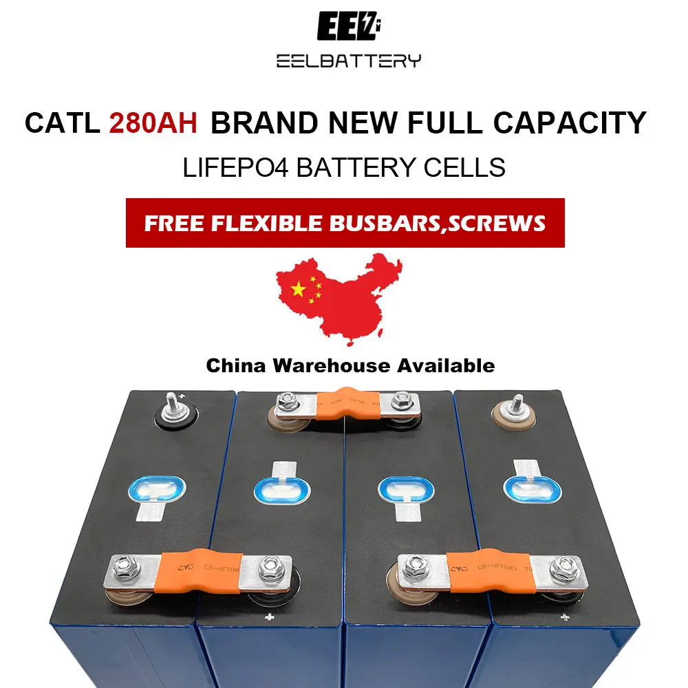 4PCS 3.2V CATL280 Grade A Lifepo4 Battery Cells Rechargeable for EV Solar China Shipping - EEL BATTERY