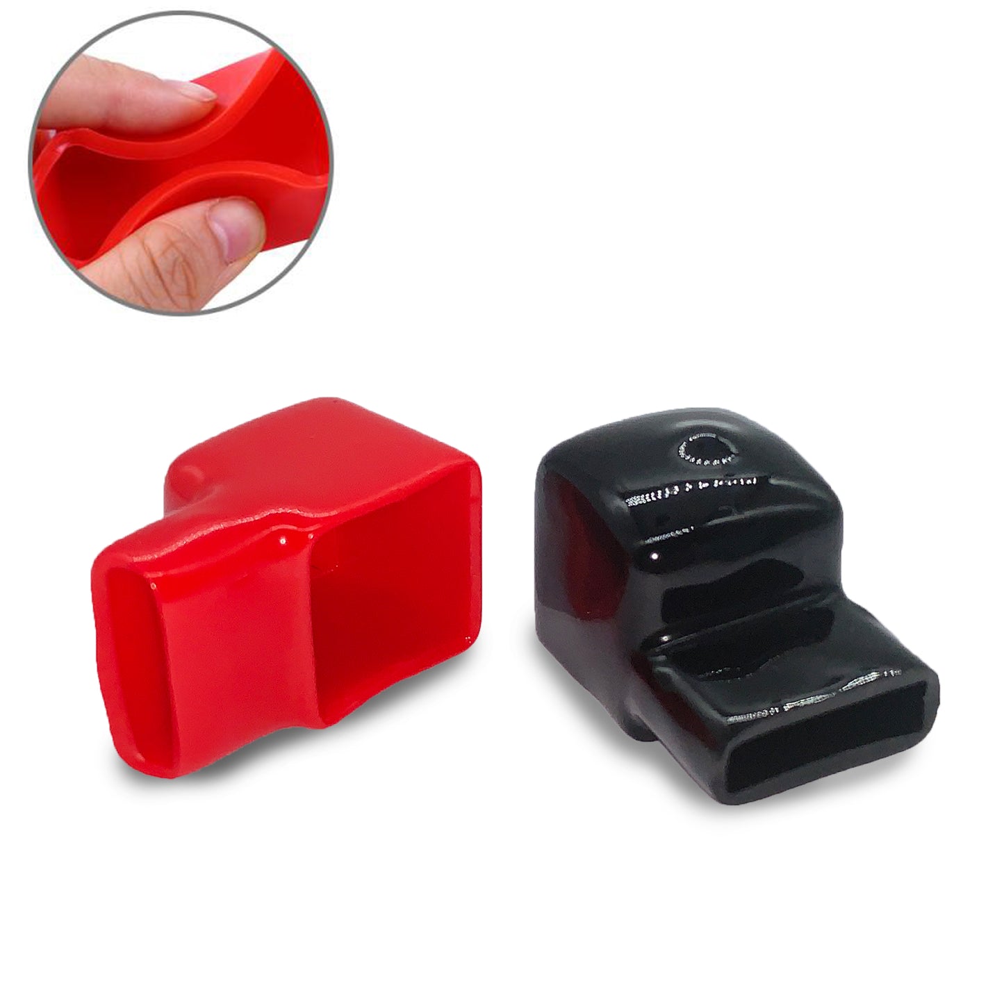 8Pcs Square Red&Black Insulation Terminal Covers Perfect for Lifepo4 Cells