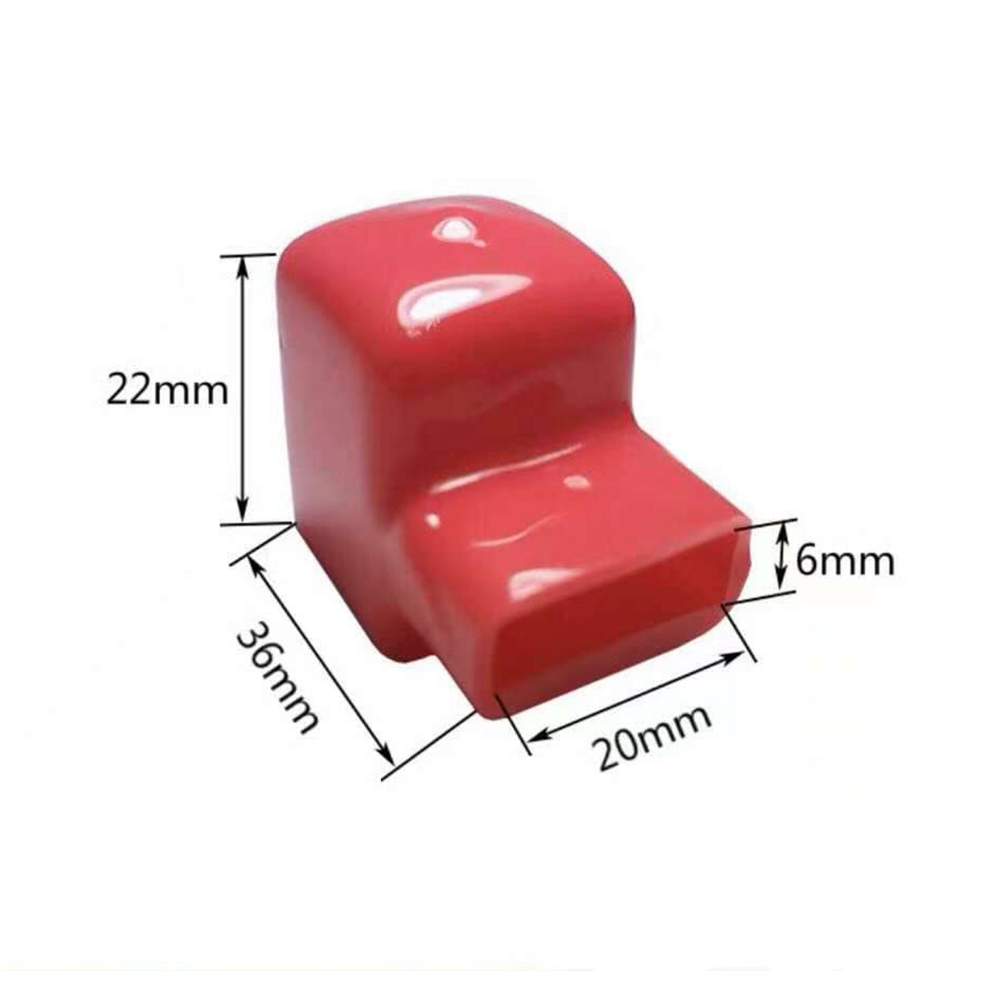 8Pcs Square Red&Black Insulation Terminal Covers Perfect for Lifepo4 Cells