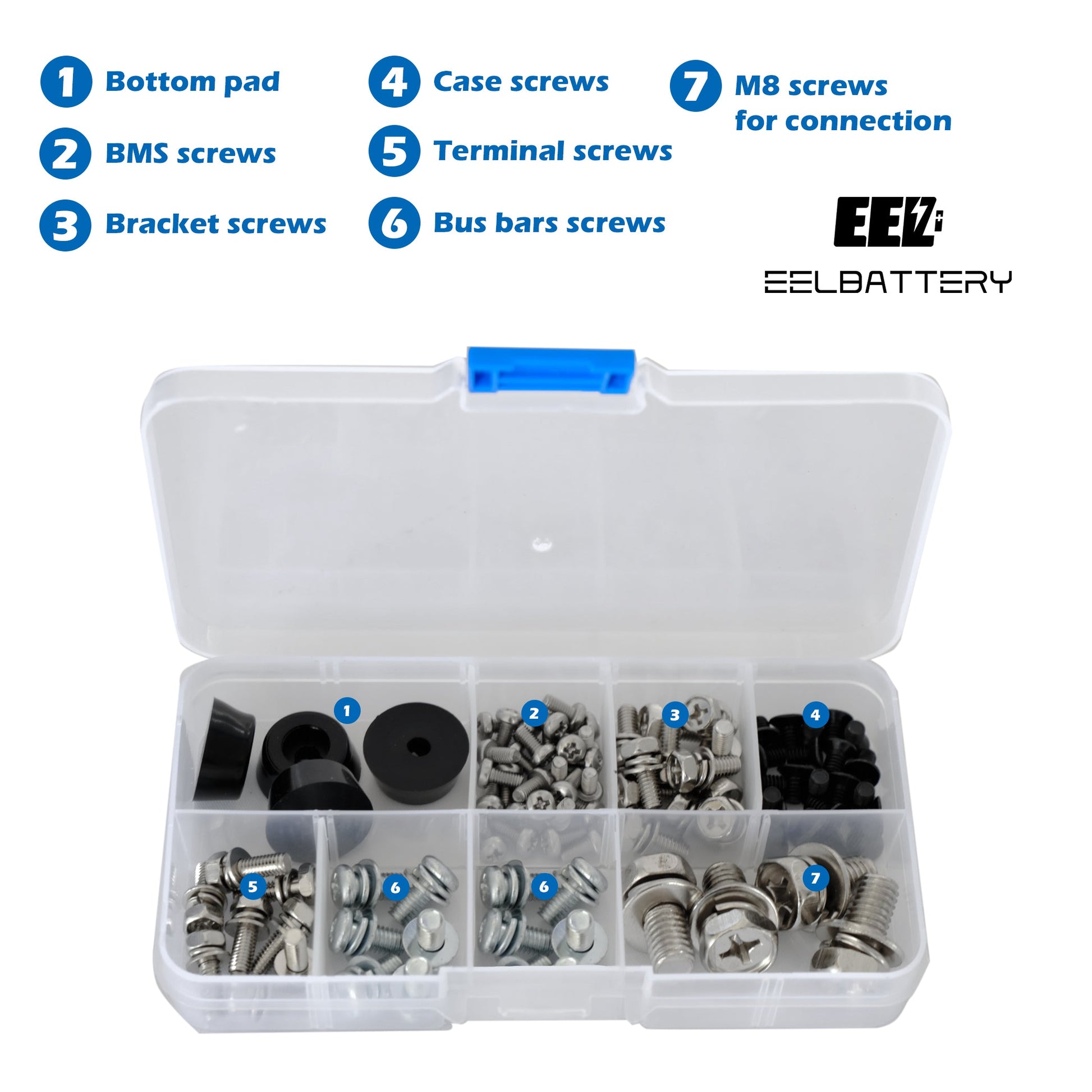 EEL 48V 16S Server Rack Battery DIY Unit BOX Kit 51.2V Stackable Type USA Stock EEL BATTERY