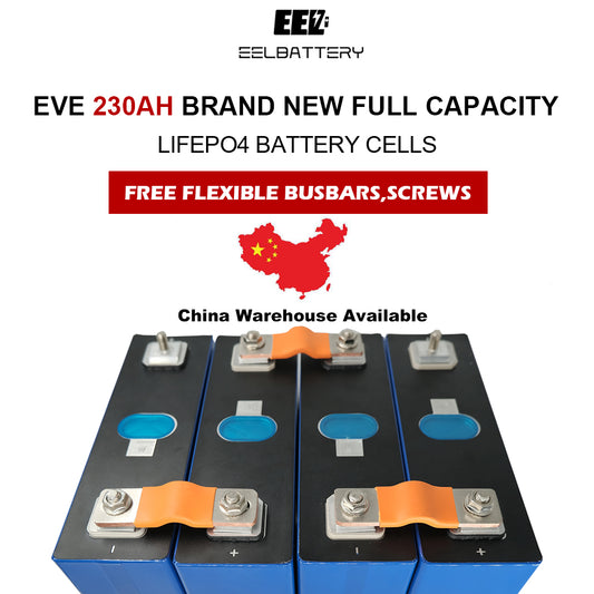 4PCS 3,2V EVE 230Ah Grade A Neue LiFePO4 Batteriezellen für DIY Solar China Versand